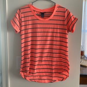 Orange and Grey Striped Shirt